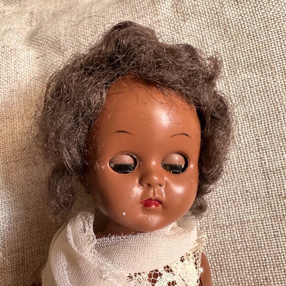 2 Vintage Celluloid Sleepy Eye Ethnic Dolls - Native American - African American - Picture 6 of 13